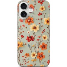 Karsu Design iPhone 16 Plus Uyumlu Baskılı Şeffaf Telefon Kılıfı | Koleksiyon: Vintage Floral