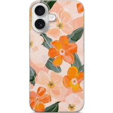 Karsu Design iPhone 16 Uyumlu Baskılı Şeffaf Telefon Kılıfı | Koleksiyon: Pastel Flower Patterns