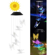 Blue Apple Güneş Enerjili Renk Geçişli Kristal Kelebek Aydınlatma / BA-SL08