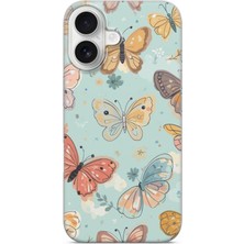 Karsu Design iPhone 16 Plus Uyumlu Baskılı Şeffaf Telefon Kılıfı | Koleksiyon: Butterfly Aesthetic