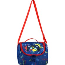 Niss Store Kore Kawaii Gamer Oyun Temalı Erkek Çocuk Ilkokul Çantası Termal Beslenme Çantası ve Kalemlik Set