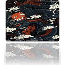 Urzuva Black Dragon Gaming Oyuncu Xxl Mouse Pad Kaydırmaz Dikişli Mousepad 40X30X3MM Dikişli Model