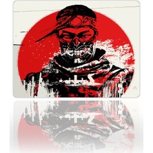 Urzuva Samurai Warrior Gaming Oyuncu Xxl Mouse Pad Kaydırmaz Dikişli Mousepad 40X30X3MM Dikişli Model