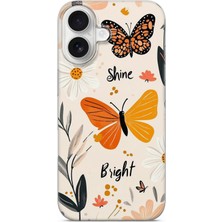 Karsu Design iPhone 16 Uyumlu Baskılı Şeffaf Telefon Kılıfı | Koleksiyon: Butterfly Aesthetic