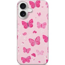 Karsu Design iPhone 16 Plus Uyumlu Baskılı Şeffaf Telefon Kılıfı | Koleksiyon: Pink Aesthetic