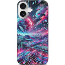 Karsu Design iPhone 16 Plus Uyumlu Baskılı Şeffaf Telefon Kılıfı | Koleksiyon: Cyberpunk Theme