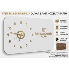 As Tasarım Lazer Odak Serisi: Modern ve Kişiselleştirilebilir Duvar Saati 80X50 cm