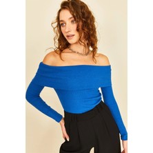 Saks Mavi Madonna Yaka Kaşkorse Body