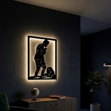 Onerous LED Işıklı Atatürk Kocatepe Silüet Portre Aydınlatmalı Dekoratif Mdf Ahşap Duvar Tablosu Anahtarlı Adaptörlü Hediyelik Ev Ofis Dekorasyon