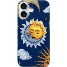 Karsu Design iPhone 16 Uyumlu Baskılı Şeffaf Telefon Kılıfı | Koleksiyon: Moon Phases