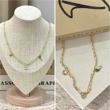 Ca Shopping Deniz Kabuğu Balık Figürlü Altın Kaplama Kolye