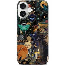 Karsu Design iPhone 16 Uyumlu Baskılı Şeffaf Telefon Kılıfı | Koleksiyon: Mystical Symbols