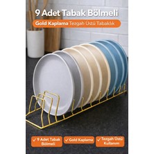 Tezgah Üstü 9 Bölmeli Bulaşıklık Düzenleyici, Paslanmaz Tabaklık Kurutmalık Organizer Teli