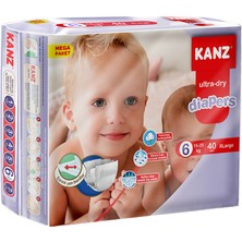 Kanz Bebek Bezi Xlarge 15-25 kg / 40 Adet - Mega Paket 6 Numara