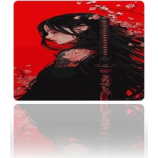 Urzuva Katana Blossom Gaming Oyuncu Xxl Mouse Pad Kaydırmaz Dikişli Mousepad 40X30X3 mm Dikişli Model