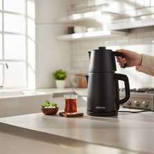 Miletto Siyah 2000W Gizli Rezistanslı Otomatik Çay Makinesi 2,9 Lt - MT20S