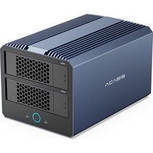 Acasis EC4501 Thunderbolt 4 40GBPS, 2x 2.5"/3.5" Hdd, 2x M.2 Nvme SSD Yuvası, MAX.76TB Kapasite, 4 Raıd Modu, 8K@60Hz, Dahili Akıllı Fan, Type-C, Alüminyum Raıd Disk Istasyonu (EC4501)