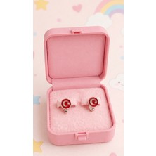 Miraç Gümüş Takı Atölyem 925 Ayar Gümüş Minimal Türk Bayraklı Çocuk Küpesi