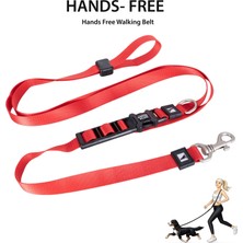 BloominBag Swissplus Urban Paws Crimson Red Hands-Free Ayarlanabilir Köpek Kordonu – 25MM