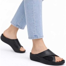 Look Life S282.032 Kadın Günlük, Rahat, Jelly Cool Teknolojili Halluks Valgus Terlik Siyah