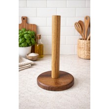 WoodBay Ceviz Ağacı Tezgah Üstü Kağıt Havluluk / Kağıt Havluluk Standı / Ahşap Havlu Tutucu