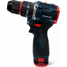 Kömürsüz Darbeli Şarjlı Matkap Çelik Şanzıman 24V Akülü Çift Batarya