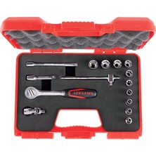 CTR Ticaret Izeltaş 1/4" Altı Köşe Lokma Anahtar Takımı (15 Parça)