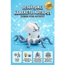 Farbu Oyuncak Uzaktan Kumandalı 8 Fonksiyonlu 2.4ghz Şarjlı Işıklı Sesli Duman Atan Oyuncak Robot Ahtapot