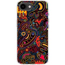Karsu Design iPhone 17E Uyumlu Baskılı Şeffaf Telefon Kılıfı | Koleksiyon: Psychedelic Art