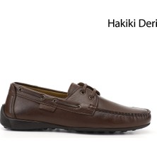 Gönderi(r) Erkek Kahverengi  Rok Hakiki Deri Bağcıklı Ayakkabı