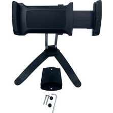 Go İthalat 360 Derece Dönebilen Mutfak Masaüstü Telefon Tablet Tutucu Ayarlanabilir Esnek Ayaklı Metal Gövdeli (5491)