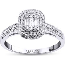 Makdis Pırlanta 0.45 Karat Baget Pırlanta Yüzük