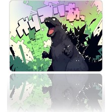 Urzuva Kaiju Roar Gaming Oyuncu Xxl Mouse Pad Kaydırmaz Dikişli Mousepad 480X400X4 mm Dikişli Model