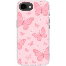 Karsu Design iPhone 16E Uyumlu Baskılı Şeffaf Telefon Kılıfı | Koleksiyon: Pink Aesthetic