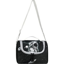 Niss Store Kore Kawaii Astronot Space Uzay Erkek Çocuk Ilkokul Çantası Termal Beslenme Çantası ve Kalemlik Set