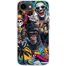 Karsu Design iPhone 17E Uyumlu Baskılı Şeffaf Telefon Kılıfı | Koleksiyon: Drip Art