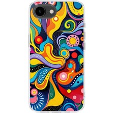Karsu Design iPhone 16E Uyumlu Baskılı Şeffaf Telefon Kılıfı | Koleksiyon: Psychedelic Art