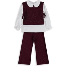 Civil Girls Yakalı 6-9 Yaş Takım - Bordo