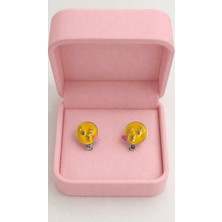 Miraç Gümüş Takı Atölyem 925 Ayar Gümüş Minimal Emoji Detaylı Çocuk Küpesi