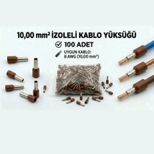 Tork 10 mm Izoleli Kablo Yüksüğü – 8 Awg – Kahverengi Renk – 100 Adet