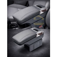 Otokap Universal Universal Tüm Araçlara Uyumlu Gri Sürgülü Kol Dayama Kolçak Bardaklık ve Küllüklü