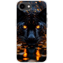 Karsu Design iPhone 17E Uyumlu Baskılı Şeffaf Telefon Kılıfı | Koleksiyon: Minimal Black Panther