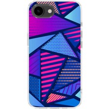 Karsu Design iPhone 16E Uyumlu Baskılı Şeffaf Telefon Kılıfı | Koleksiyon: Minimal Geometric Patterns