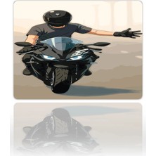 Urzuva Street Stunt Gaming Oyuncu Xxl Mouse Pad Kaydırmaz Dikişli Mousepad 40X30X3 mm Dikişli Model