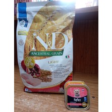 SY N&d Düşük Tahıllı Mini Light Küçük Irk Tavuk Nar Köpek Maması 2,5 Kg+2 Adet Mini Irk Köpek Konserve