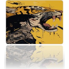Urzuva Wild Tiger Gaming Oyuncu Xxl Mouse Pad Kaydırmaz Dikişli Mousepad 480X400X4 mm Dikişli Model