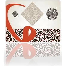 Urzuva Kufi Desen  Gaming Oyuncu Xxl Mouse Pad Kaydırmaz Dikişli Mousepad 40X30X3MM Dikişli Model