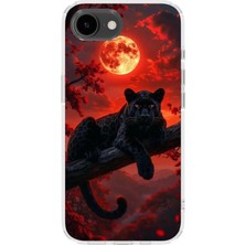 Karsu Design iPhone 16E Uyumlu Baskılı Şeffaf Telefon Kılıfı | Koleksiyon: Minimal Black Panther