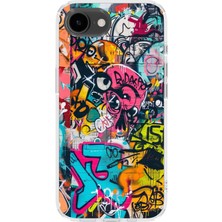 Karsu Design iPhone 16E Uyumlu Baskılı Şeffaf Telefon Kılıfı | Koleksiyon: Grafitti Street Art