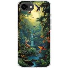 Karsu Design iPhone 17E Uyumlu Baskılı Şeffaf Telefon Kılıfı | Koleksiyon: Jungle Wildlife